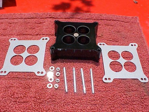 Torque style 2'' phenolic 4 hole carb spacer kit,holleys/edelbrocks/etc