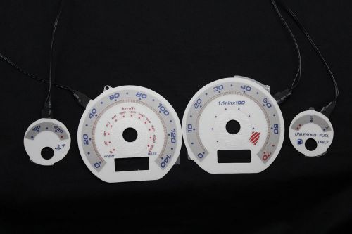 140mph g3 white face glow gauge overlay indash kit for 95-99 volkswagen golf