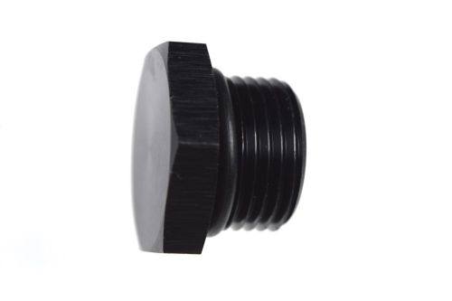 -10an straight thread plug male nut block off cap fitting black