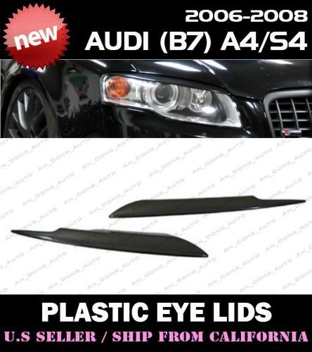 ** 05-08 audi b7 a4 s4 rgr_style headlight eyelids cover eye lids (abs) **