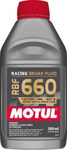 Motul rbf 660 factory line dot 4 synthetic racing brake fluid (1 bottle, 500ml)