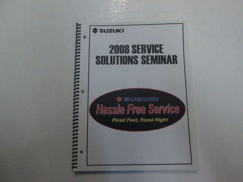 2008 suzuki service solutions seminar manual minor stains oem book 08 deal***