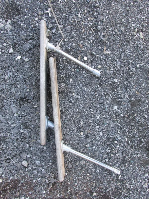 Hardwood Hand Rail Teak Aluminum Rail Brass Stanchion 25