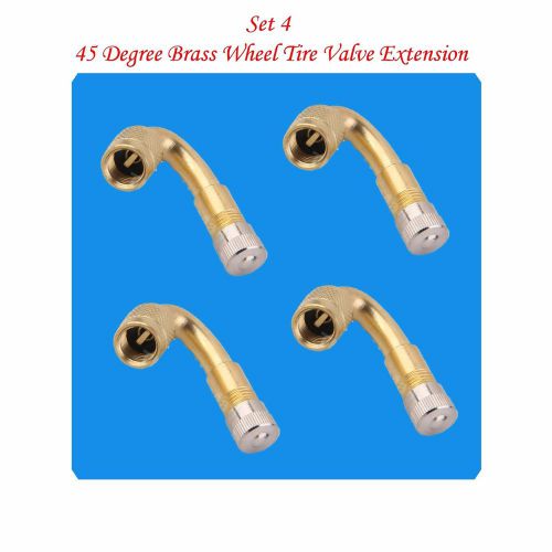 2 kits brass tire valve extension  45 degree for cars &amp; light trucks