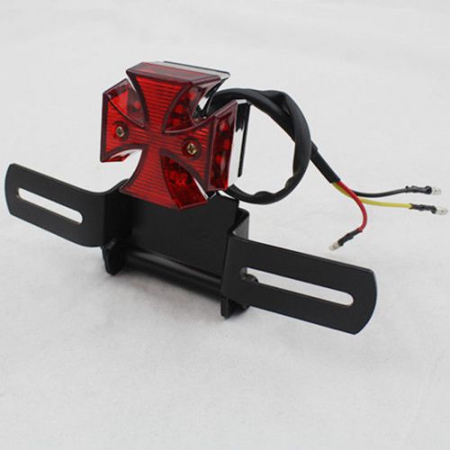 Custom motorcycle led tail brake running license light lamp chopper bobber racer