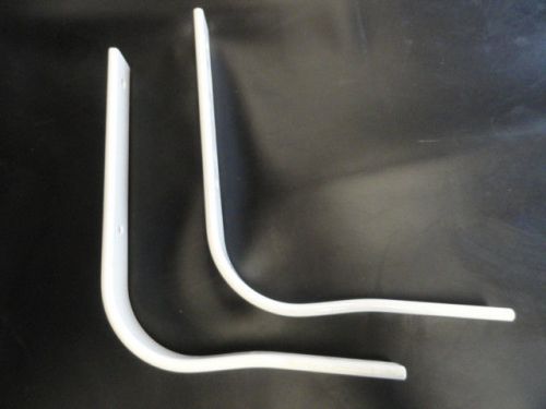 White painted aluminum seat support brackets (2) 15" x 11" x 2" wide marine boat