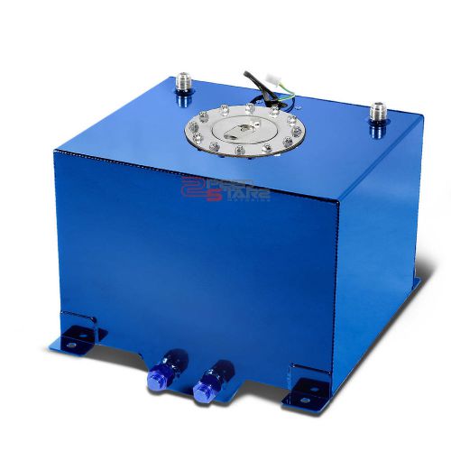 8 gallon/30.5l racing blue aluminum gas fuel cell tank+level sender 15x12.5x10"