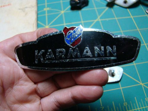 Vw &#034;karmann ghia&#034; side badge 1956-1959, german original oem lowlight, bat, early