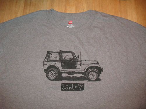 Jeep cj7 t shirt cj-7 grey sv 4xl