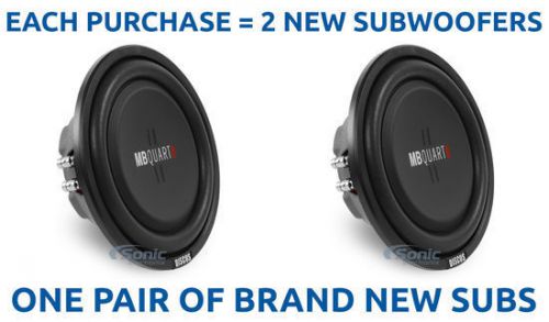 2) mb quart ds1-254 200w rms 10" dual 4-ohm shallow mount car subwoofers