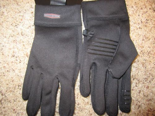 Harley-davidson full finger glove men's liner softshell mid-layer, medium m