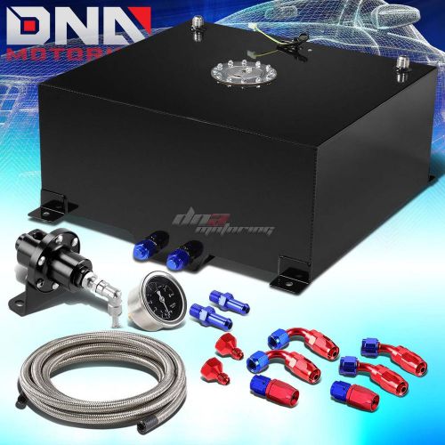 20 gallon/78l aluminum fuel cell tank+oil feed line+1:1 pressure regulator black