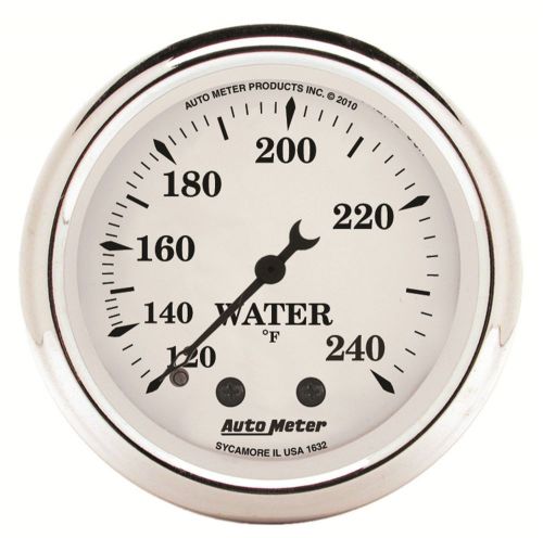 Auto meter 1632 old tyme white; mechanical water temperature gauge