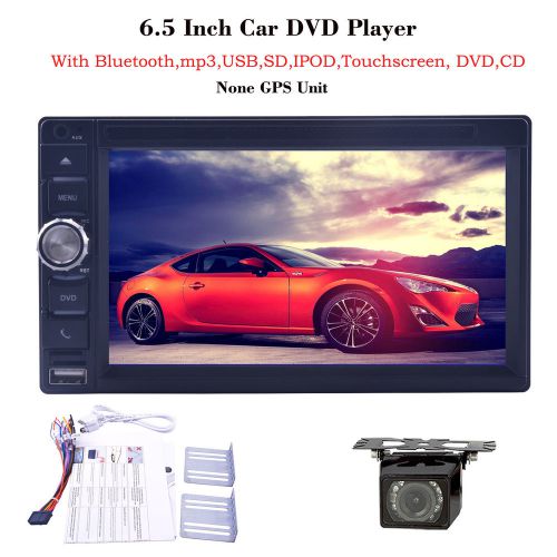 Universal 6.5'' 2 din car dvd player with radio dvd sd usb bluetooth ipod+camera