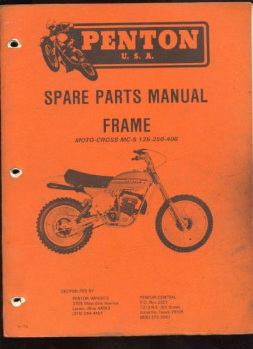 Original 1976 penton mc-5 125/250/400 spare parts manual