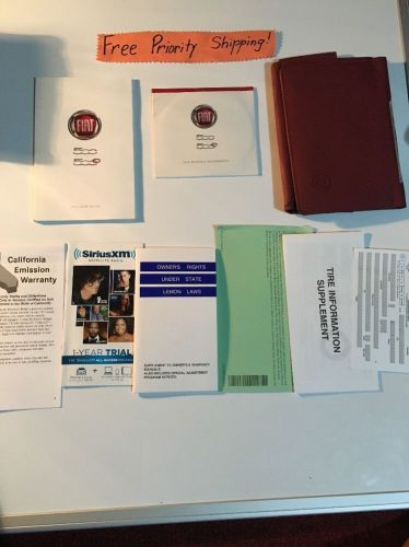 2015 new fiat 500 500 c owners manual w/case/dvd. #0134 free priority shipping!