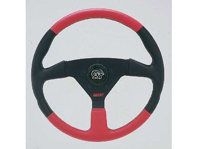 Grant 1067 formula-1 steering wheel red accent grip 3-spoke - black anodized