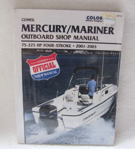 Clymer repair manual mercury/mariner 75-225hp outboards b712