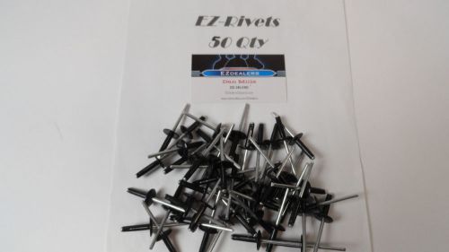 Exploding large head black rivets pop rivet 50ct 3/16&#034; tri-fold ,imca, wissota
