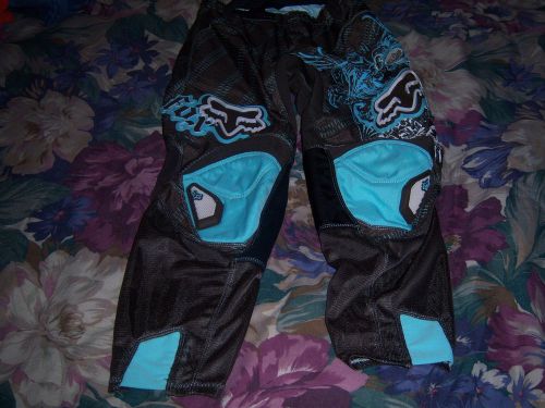 Fox racing 180 brown &amp; teal  womens motocross racing performance pant 7 / 8