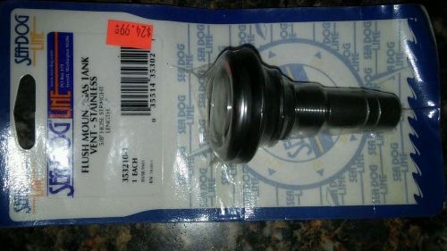Marine stainless steel flush mount gas tank hose line vent 5/8" sea-dog 353210