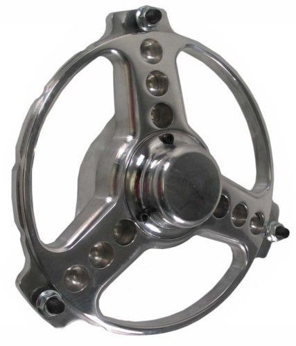 Keizer polished aluminum midget hub with bearings,3 spoke,3 lug