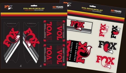 Fox racing shox 803-00-927 heritage decal kit - float evol red