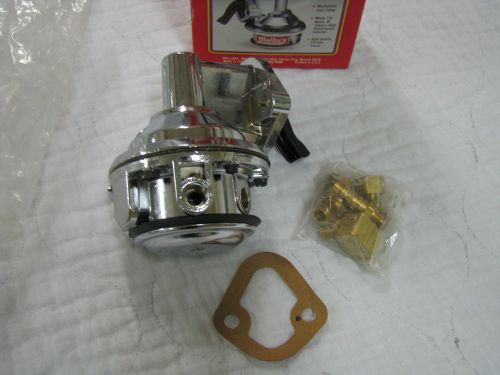 Mallory 4254 chrome mechanical fuel pump 80 gph sbc chevy carb engines