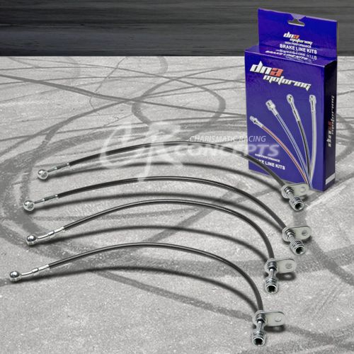 High performance stainless steel braided brake line/hose for 97-01 prelude black