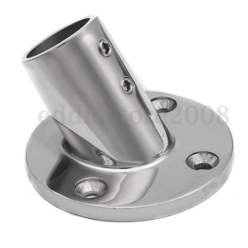 New stainless steel boat hand rail fittings 60 degree 7/8&#039;&#039; round base-marine
