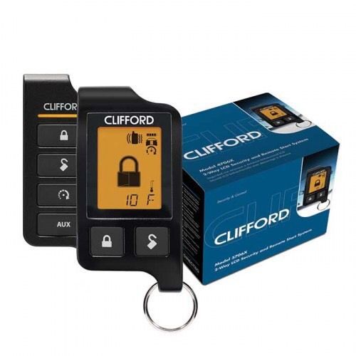 Clifford 5706 5706x 2-way car alarm remote start keyless system lcd pager 5706x