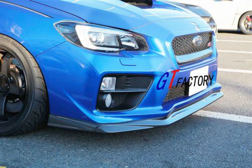 New for 2015+ subaru wrx &amp; sti use only carbon front lip spoiler v style