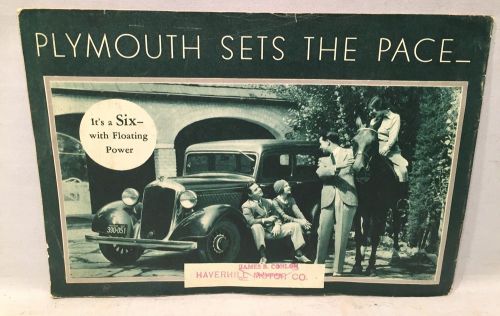 Factory orig 1932 plymouth full line car sales brochure silver highlights no res