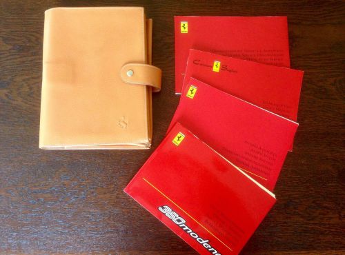 Ferrari 360 modena schedoni leather pouch, owners manual. complete! as new.