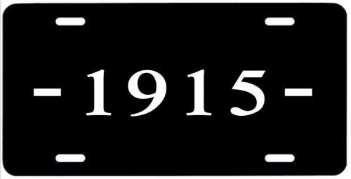 1915 year metal license plate, show car vanity tag, vintage antique street rod