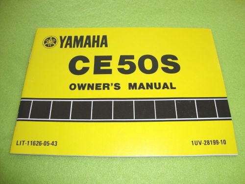 1986 genuine yamaha ce50 jog scooter oem owner&#039;s manual p/n lit-11626-05-43 mint