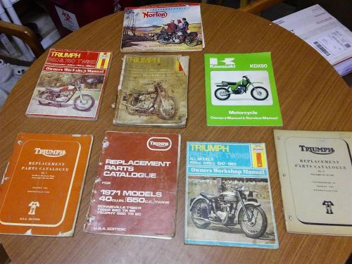 Vintage triumph workshop manuals and parts catalogs