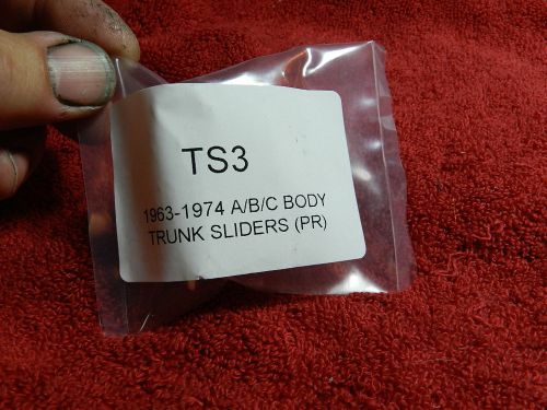 New 63-64-65-66-67-68-69 dart/barracuda/coronet/roadrunner trunk rod slider set