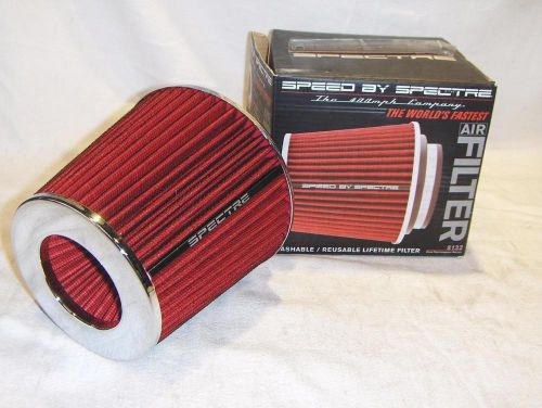 Spectre #8132 xtraflow chrome air filter adjusts 3&#034; 3.5&#034; or 4&#034; tube 6.719&#034; tall