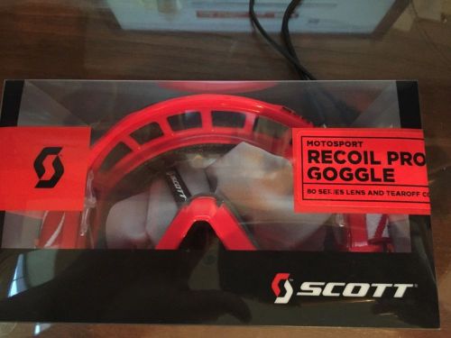 Scott recoil pro 80xi goggles tear off ready / compatible (red) - new in box