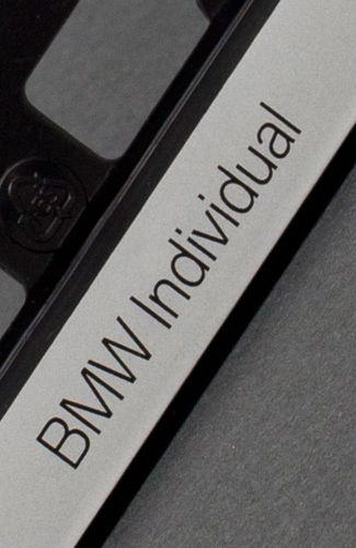 2 x bmw individual euro license number plate frame holder