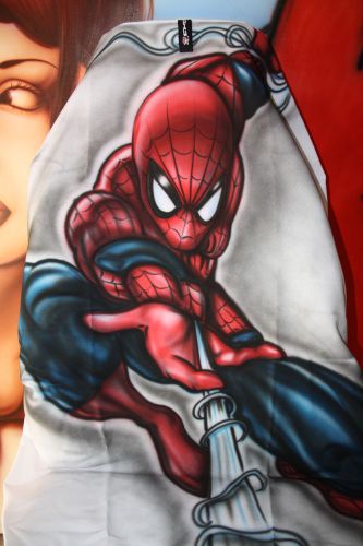 1x custom spider man airbrushed seat cover! hand painted throw overs by bilistik