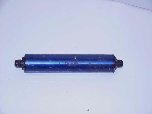 Blue billet aluminum 12" fuel filter with -10 an fittings with paper element
