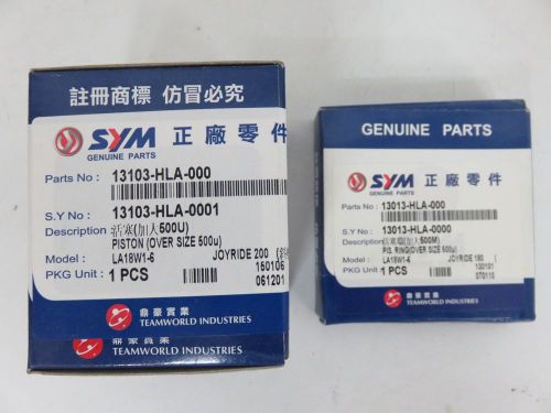 New genuine sym joyride-200 0.50 over size piston and rings  13103-hla-000