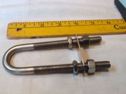 Stainless steel bow eye / u-bolt, 3/8" x 5"