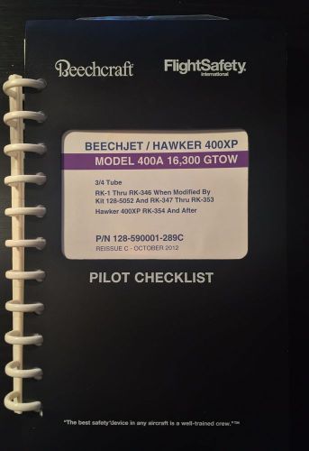 Hawker 400xp quick reference handbook (normal/emergency/abnormal procedures)