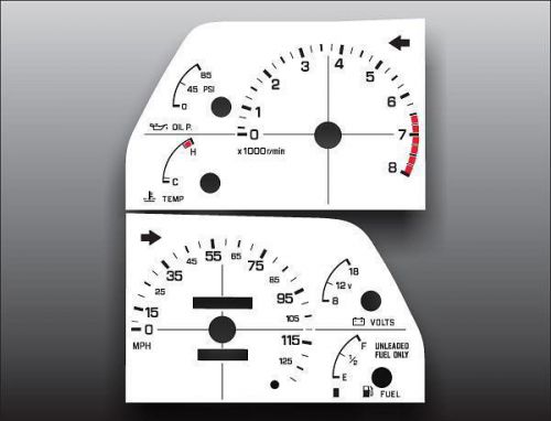 1990-1992 subaru loyale tach analog dash instrument cluster white face gauges