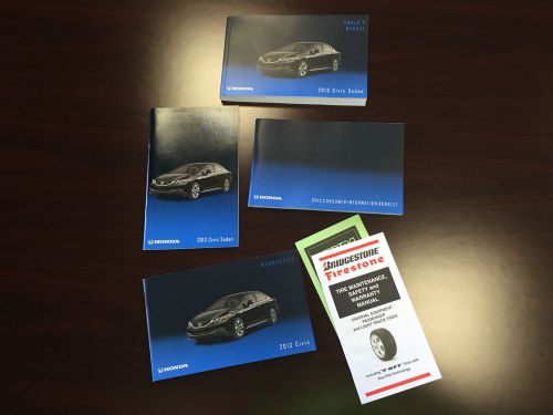 2013 honda civic sedan owners manual guide + case