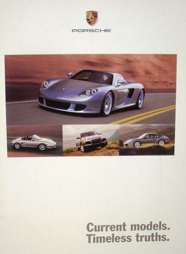 2004 porsche dealer sales brochure full line carrera  boxster 911 turbo cayenne