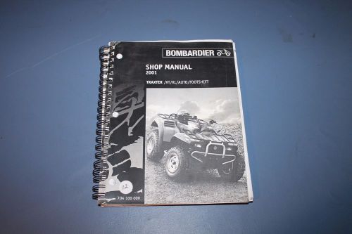 2001 bombardier traxter auto footshift xl/xt service shop manual